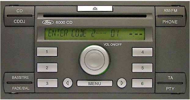 Ford 6000 cd 2004 - 2008 radio