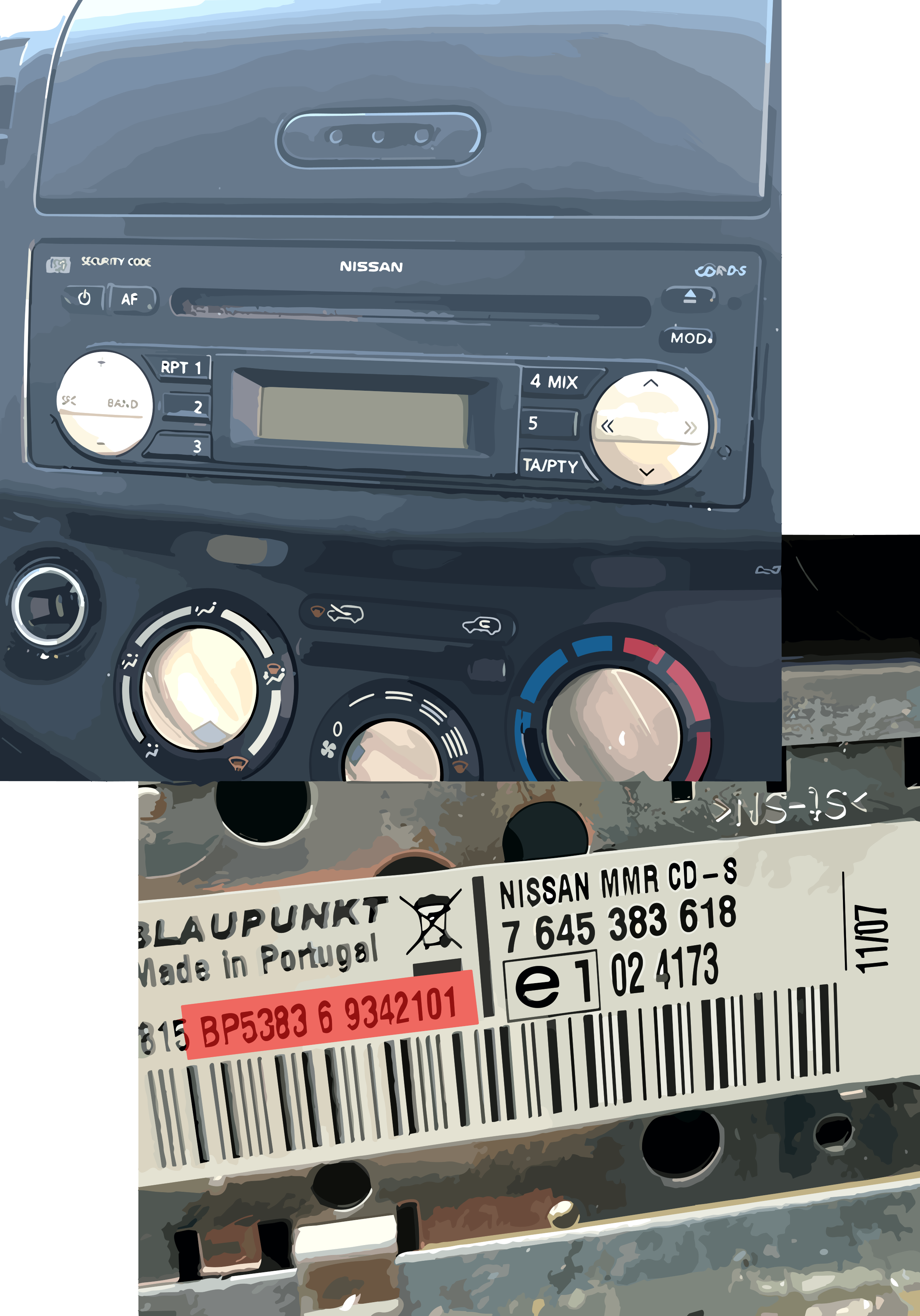 Nissan Blaupunkt Radio Code (BP)